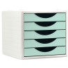 10063-MODULO ECOGREEN 100% RECICLADO Y RECICLABLE 5 CAJONES VERDE PASTEL 340X270X260 MM ARCHIVO 2000 4005 VE PS