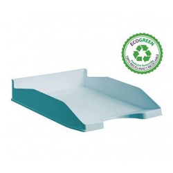 10064-BANDEJA ECOGREEN 100% RECICLADO Y RECICLABLE APILABLE AZUL PASTEL 345X255X60 MM ARCHIVO 2000 742 AZ PS