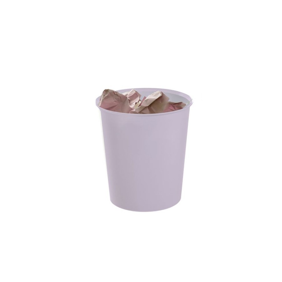10069-PAPELERA ECOGREEN 100% RECICLADO Y RECICLABLE MALVA PASTEL 18 LITROS 290X310 MM ARCHIVO 2000 2001 ML PS