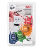 10109-BLISTER 4 RECAMBIOS ALMOHADILLAS LITTLE NIO 4 COLORES SOLIDOS SURTIDOS COLOP NIL099