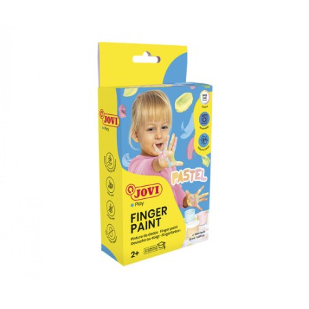 10122-ESTUCHE PINTURA DEDOS 6 BOTES 35ML COLORES PASTEL JOVI 540P