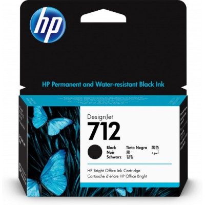 HP712 CARTUCHO GRAN FORMATO TINTA HP 712 NEGRO 3ED70A