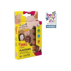 10128-ESTUCHE PLASTILINA 6 BARRAS DE 15GR COLORES SURTIDOS GAMA MULTICULTURAL JOVI 90/6M