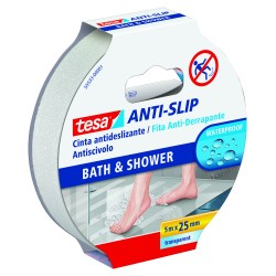 10155-ROLLO CINTA SEGURIDAD ADHESIVA ANTIDESLIZANTE 25 MM X 5 METROS TRANSPARENTE TESA 55533-00001-11