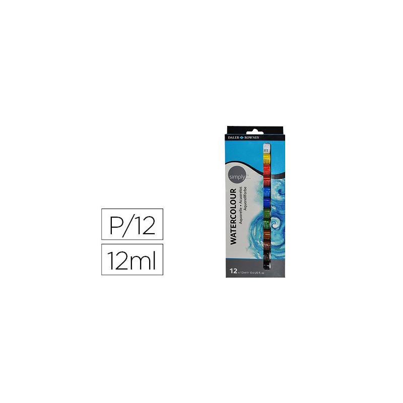 10178-SET ACUARELAS 12X 12ML SIMPLY DALER ROWNEY D134500100 10178-SET ACUARELAS 12X 12ML SIMPLY DALER ROWNEY D134500100