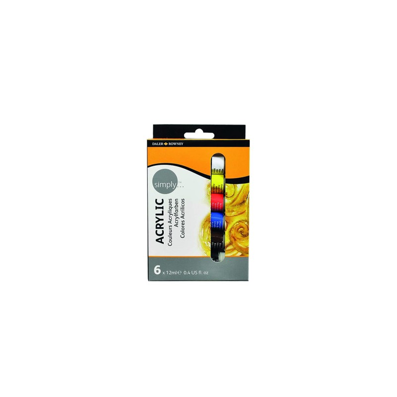 10180-SET PINTURA ACRILICA 6X12ML SIMPLY DALER ROWNEY D126500006 10180-SET PINTURA ACRILICA 6X12ML SIMPLY DALER ROWNEY D126500006