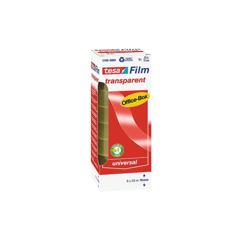 10195-PACK 8 CINTAS ADHESIVAS TRANSPARENTE 33MX19MM TESA 57405-00002-01 10195-PACK 8 CINTAS ADHESIVAS TRANSPARENTE 33MX19MM TESA 57405-00002-01