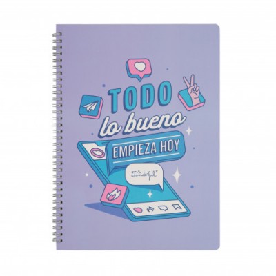 LIBRETA TODO LO BUENO EMPIEZA HOY MR WONDERFUL WOA11056ES