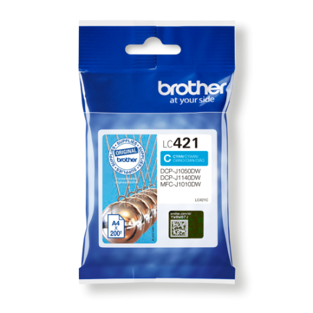 10491-Brother LC-421C cartucho de tinta 1 pieza(s) Original Cian