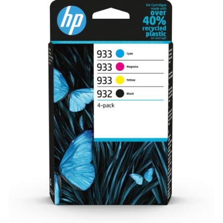 10560-HP Paquete de 4 tintas Originales 932 negro y 933 cian/magenta/amarillo