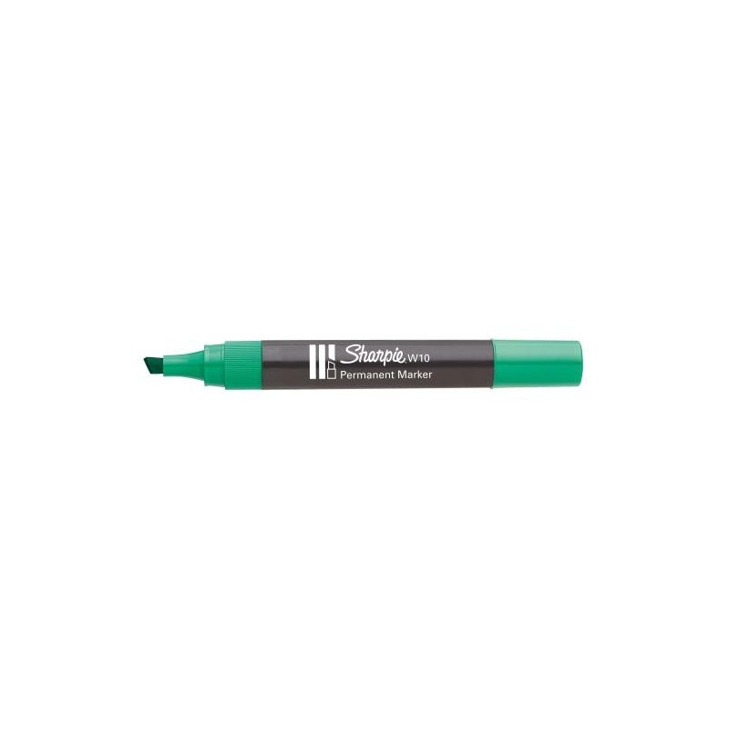 1063-MARCADOR PERMANENTE W10 PUNTA BISELADA VERDE SHARPIE S019271