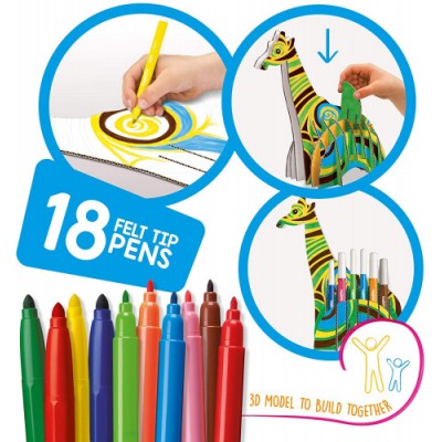 SET CREATE COLOR GIRAFFE 3D CARIOCA 42901