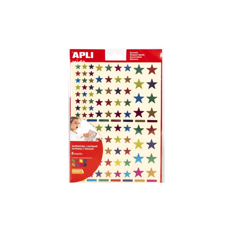 10745-APLI 18396 etiqueta autoadhesiva Estrella Permanente 10745-APLI 18396 etiqueta autoadhesiva Estrella Permanente