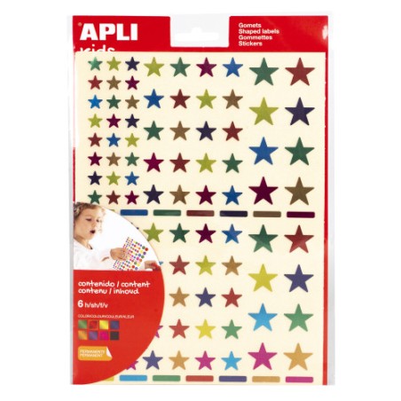 10745-APLI 18396 etiqueta autoadhesiva Estrella Permanente