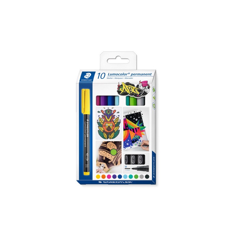 10779-Staedtler Lumocolor 317 C10 marcador permanente Surtido Colores surtidos 10 pieza(s)