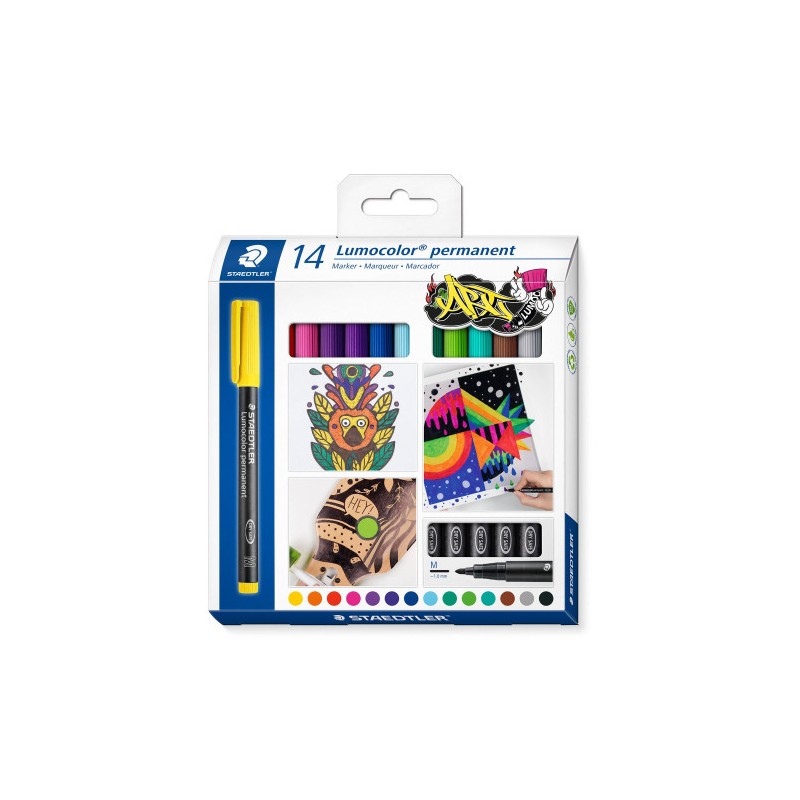 10780-Staedtler Lumocolor 317 C14 marcador permanente Surtido Colores surtidos 14 pieza(s) 10780-Staedtler Lumocolor 317 C14 marcador permanente Surtido Colores surtidos 14 pieza(s)