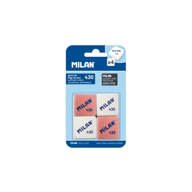 10783-Milan BMM9215 goma Caucho Rosa, Blanco 4 pieza(s) 10783-Milan BMM9215 goma Caucho Rosa, Blanco 4 pieza(s)