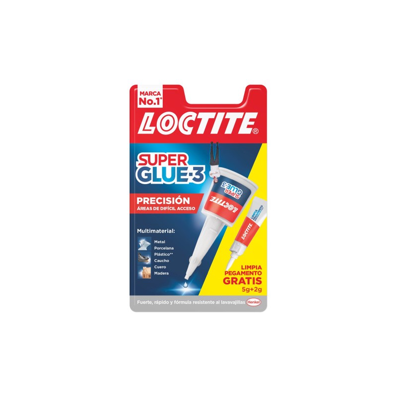 1079-ADHESIVO INSTANTANEO SUPER GLUE-3 5GR + 2 GR.LIMPIA PEGAMENTO PRECISION LOCTITE 2712223