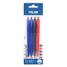10791-Milan BWM10254 Negro, Azul, Rojo Boligrafo de punta retractil con pulsador 4 pieza(s)
