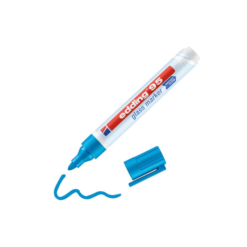 10807-MARCADOR DE PUNTA REDONDA PARA CRISTAL GROSOR DE TRAZO: 1,5 - 3 MM. COLOR: 10. AZUL EDDING 95-10 10807-MARCADOR DE PUNTA REDONDA PARA CRISTAL GROSOR DE TRAZO: 1,5 - 3 MM. COLOR: 10. AZUL EDDING 95-10