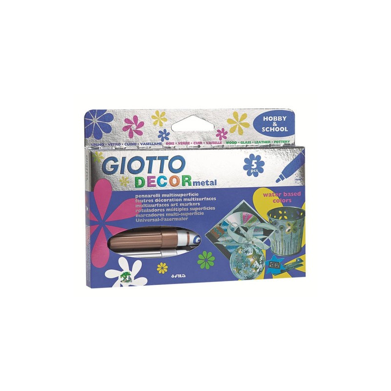 10840-ESTUCHE 5 ROTULADORES DECOR METALLIC GIOTTO F45290000