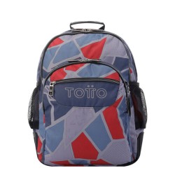 10845-Totto Crayoles mochila Mochila escolar Gris, Rojo Poliester