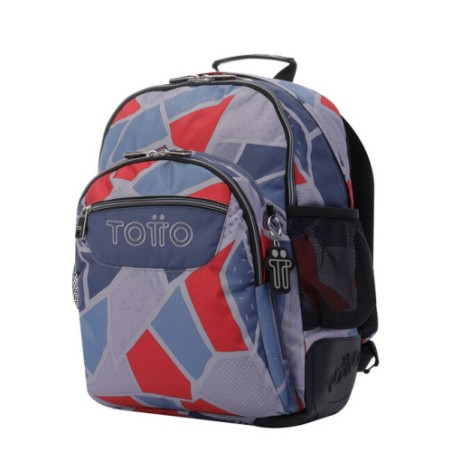10846-Totto Crayoles mochila Mochila escolar Gris, Rojo Poliester
