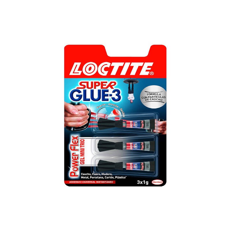 1085-ADHESIVO INSTANTANEO SUPER GLUE-3X1GR. MONODOSIS POWER GEL LOCTITE 2640066 1085-ADHESIVO INSTANTANEO SUPER GLUE-3X1GR. MONODOSIS POWER GEL LOCTITE 2640066
