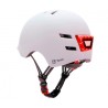 10874-YOUIN CASCO CON LED FRONTAL Y TRASERO BLANCO   (TALLA M)