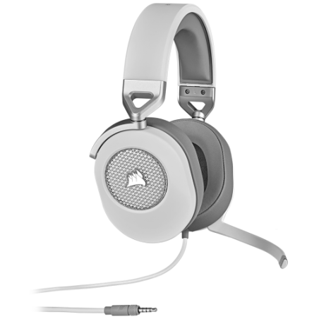 10929-Corsair HS65 SURROUND Auriculares Alambrico De mano Juego Blanco