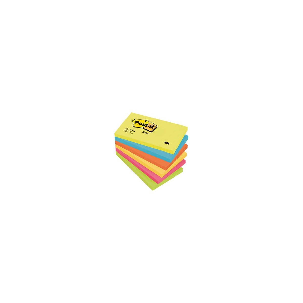 PACK 6 BLOCS 100 HOJAS NOTAS ADHESIVAS 76X127MM COLECCIoN ENERGETIC 655 TFENN POST IT 7100172314