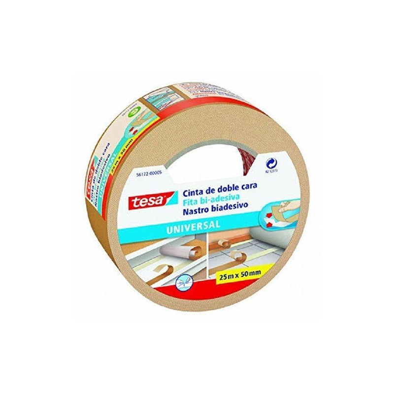 1101-CINTA ADHESIVA UNIVERSAL DOBLE CARA ESPECIAL MOQUETAS 50MM.X25M. TESA 56172-00005-12 1101-CINTA ADHESIVA UNIVERSAL DOBLE CARA ESPECIAL MOQUETAS 50MM.X25M. TESA 56172-00005-12