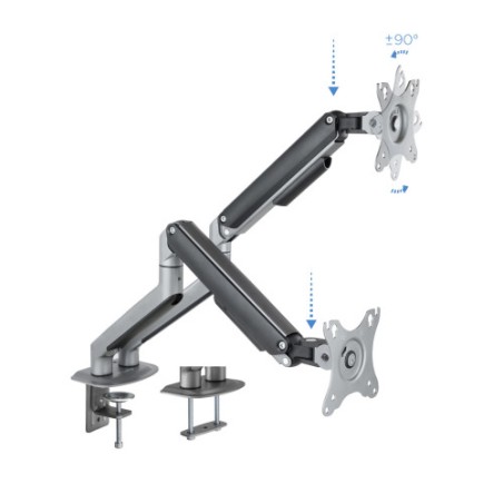 11035-TooQ DB4132TNR-G soporte para monitor 81,3 cm (32") Abrazadera/Atornillado Negro
