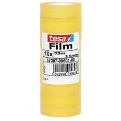 1104-TORRE 10 ROLLOS CINTA ADHESIVA STANDARD 15MM.X33M. TRANSPARENTE TESA 57387-00001-01