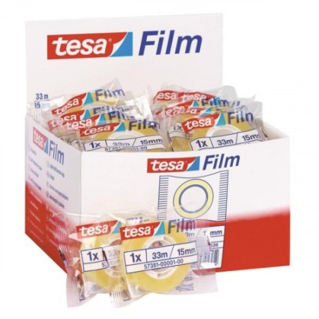1105-CINTA ADHESIVA STANDARD 15MM.X33M.EN BOLSITA TRANSPARENTE TESA 57381-00001-01