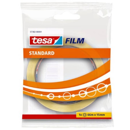 1108-CINTA ADHESIVA STANDARD 15MM.X66M.EN BOLSITA TRANSPARENTE TESA 57382-00001-02