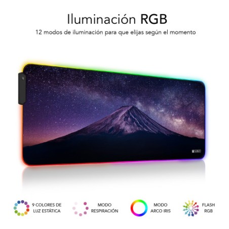 11122-SUBBLIM Alfombrilla/Tapete Raton con Luz LED RGB 9 colores Extra Grande Montana