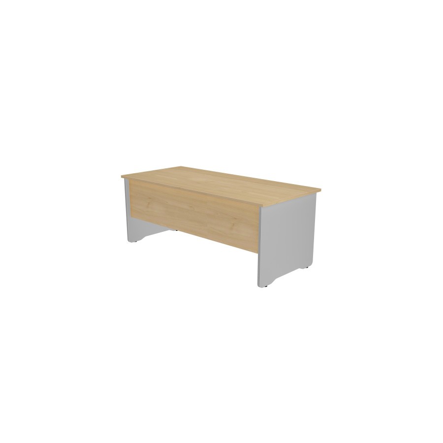 11123-MESA DE OFICINA SERIE WORK 180X80 ALUMINIO/ROBLE ROCADA 2003AB08V24