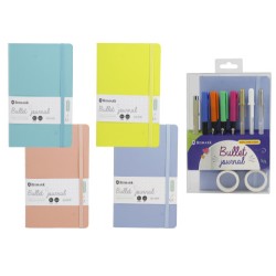 11137-SET  LIBRETA BULLET SOFT +  ROTULADORES PINCEL Y BOLIGRAFOOS BISMARK INGRAF 330619