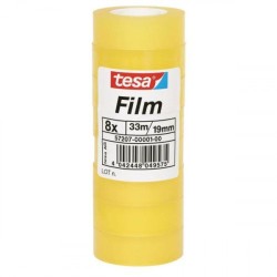1117-TORRE 8 ROLLOS CINTA ADHESIVA STANDARD 19MM.X33M. TRANSPARENTE TESA 57207-00001-01