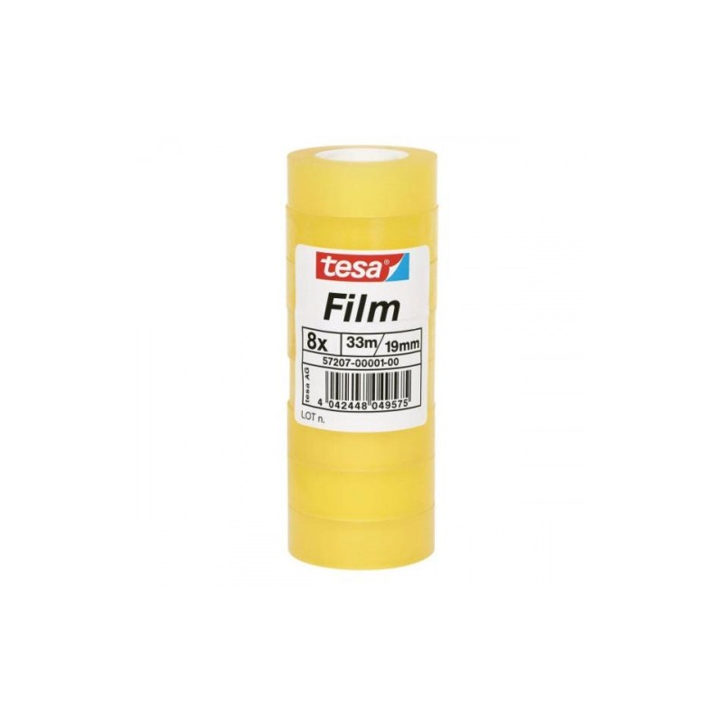 1117-TORRE 8 ROLLOS CINTA ADHESIVA STANDARD 19MM.X33M. TRANSPARENTE TESA 57207-00001-01 1117-TORRE 8 ROLLOS CINTA ADHESIVA STANDARD 19MM.X33M. TRANSPARENTE TESA 57207-00001-01