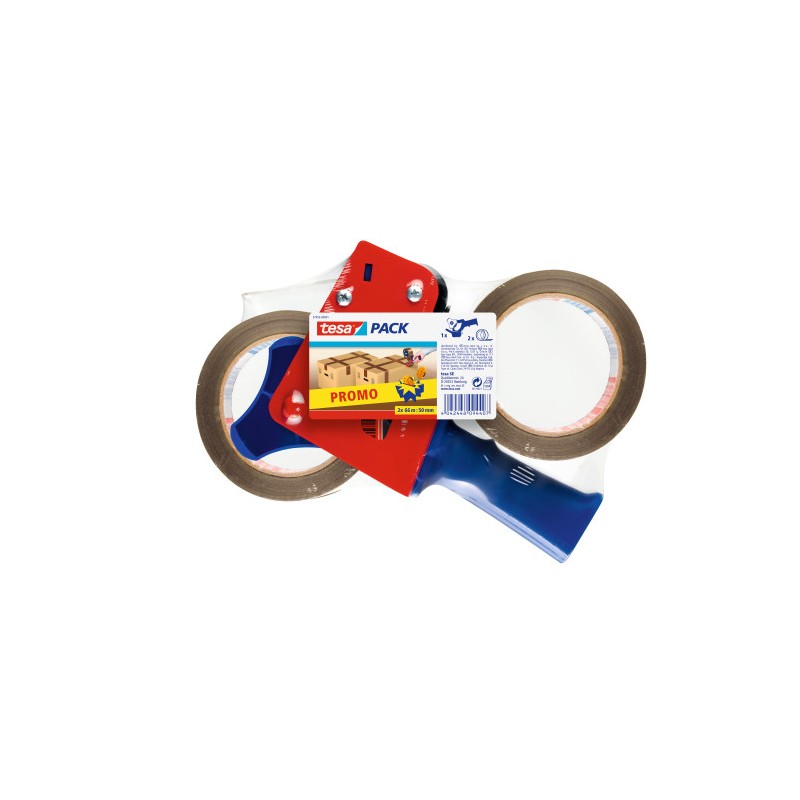1118-PACK PRECINTADORA MANUAL CUERPO PLASTICO Y METAL + 2 ROLLOS 50MM.X66M. TESA 57455-00001-01 1118-PACK PRECINTADORA MANUAL CUERPO PLASTICO Y METAL + 2 ROLLOS 50MM.X66M. TESA 57455-00001-01