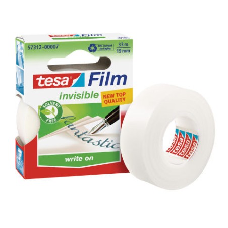 1121-CINTA ADHESIVA ECOLOGICA APTA PARA ESCRITURA 19MM.X33M. TRANSPARENTE TESA 57312-00008-08
