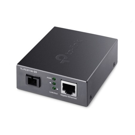 11215-TP-Link TL-FC311A-20 convertidor de medio 1000 Mbit/s 1550 nm Monomodo Negro