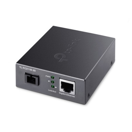 11217-TP-Link TL-FC311B-20 convertidor de medio 1000 Mbit/s 1550 nm Monomodo Negro