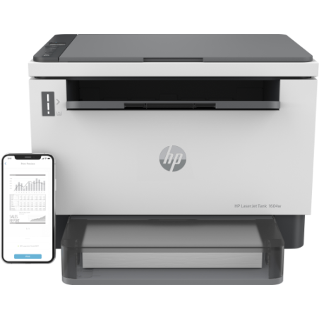 11225-HP LaserJet Impresora multifuncion Tank 1604w, Blanco y negro, Impresora para Empresas, Impresion, copia, escaner,