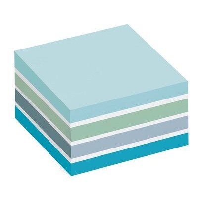 CUBO 450 HOJAS NOTAS ADHESIVAS 76X76MM COLORES SURTIDOS AZULES 2028 B POST IT 7100172385