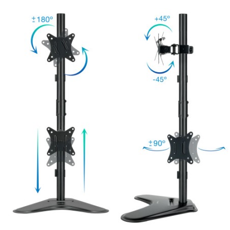 11321-TooQ DB1703TNV-B soporte para monitor 81,3 cm (32") Independiente Negro