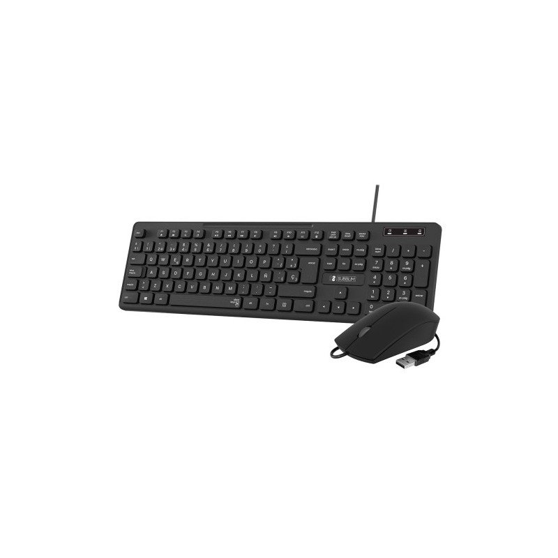 11343-SUBBLIM Teclado Ergonomico y raton Combo Business Slim Silencioso con cable USB 11343-SUBBLIM Teclado Ergonomico y raton Combo Business Slim Silencioso con cable USB