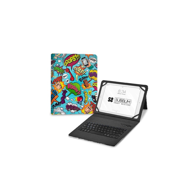 11349-SUBBLIM Funda con Teclado Keytab Pro BT Trendy Comic 11349-SUBBLIM Funda con Teclado Keytab Pro BT Trendy Comic